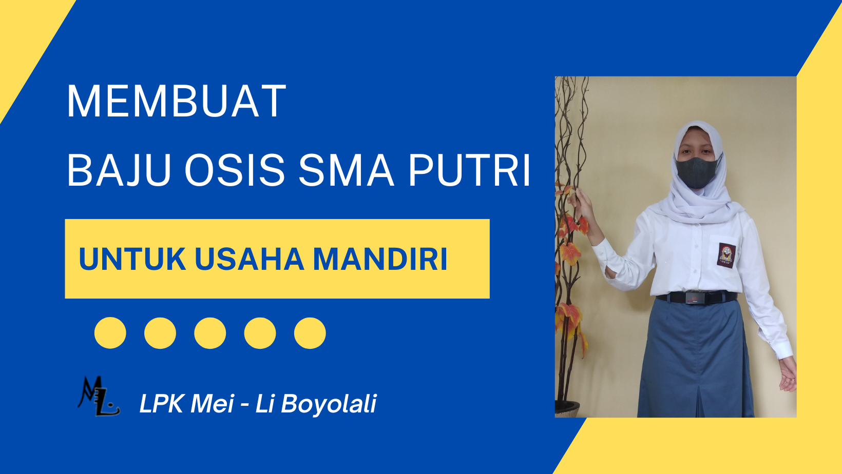 Membuat Baju Osis SMA Putri Untuk Usaha Mandiri