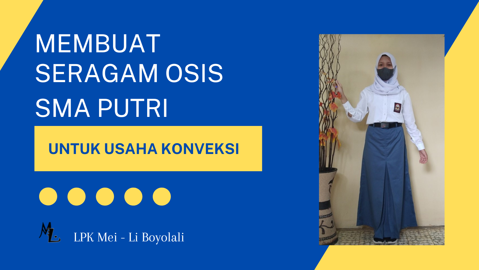Membuat Seragam Osis SMA Putri Untuk Usaha Konveksi